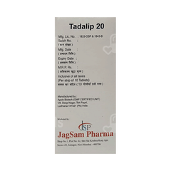 Tadalip 20 Mg Tablet 10